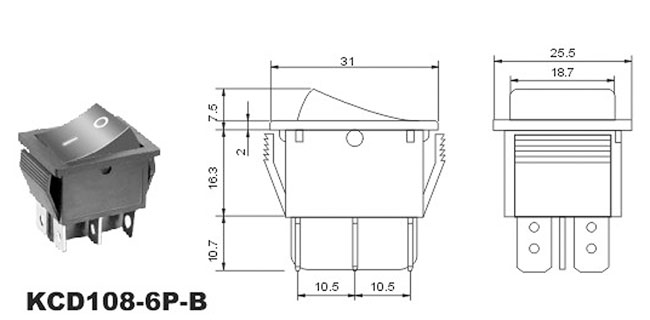 _(ki)P(gun)KCD108-6P-B